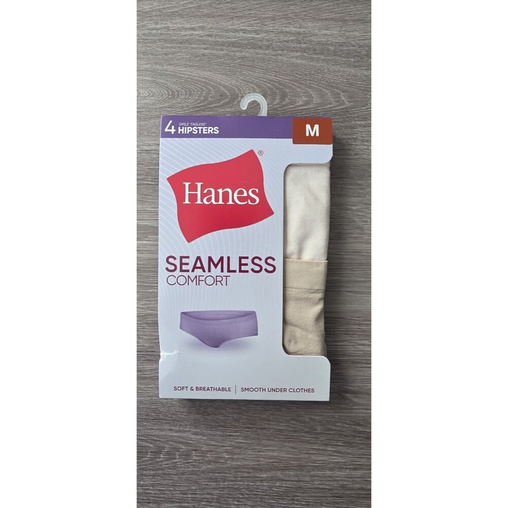 Hanes Girls Seamless Comfort 4 Pack Hipster Panties Size M‎ 7-8
